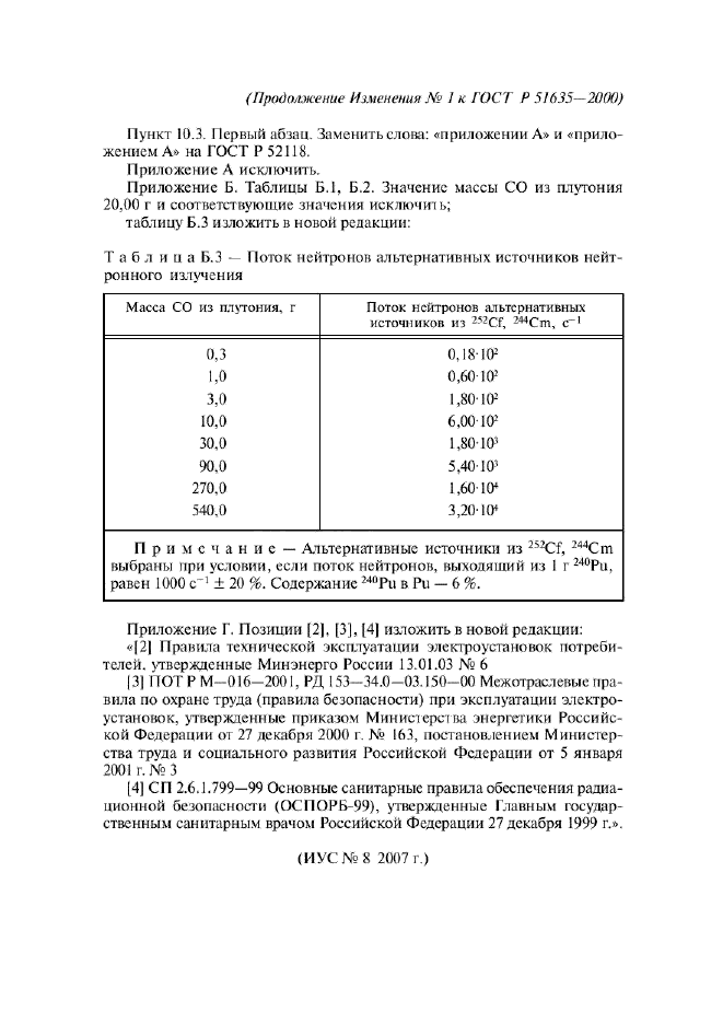 Изменение №1 к ГОСТ Р 51635-2000  (фото 4 из 4)