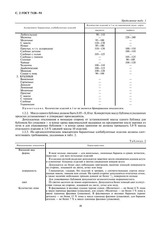 ГОСТ 7128-91 Изделия хлебобулочные бараночные. Технические условия (фото 2 из 14)