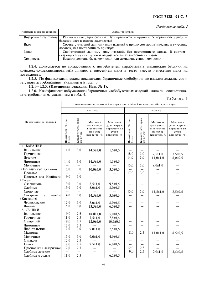 ГОСТ 7128-91 Изделия хлебобулочные бараночные. Технические условия (фото 3 из 14)