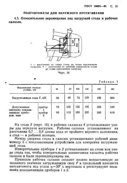 ГОСТ 16025-91 Полуавтоматы протяжные вертикальные. Основные параметры и размеры. Нормы точности и жесткости (фото 16 из 25)