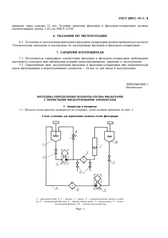 ГОСТ 28912-91 Фильтры складские и фильтры-сепараторы. Технические условия (фото 9 из 20)