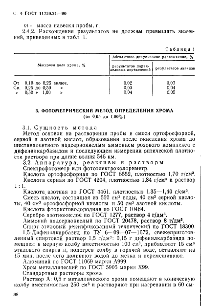 ГОСТ 11739.21-90 Сплавы алюминиевые литейные и деформируемые. Методы определения хрома (фото 4 из 13)
