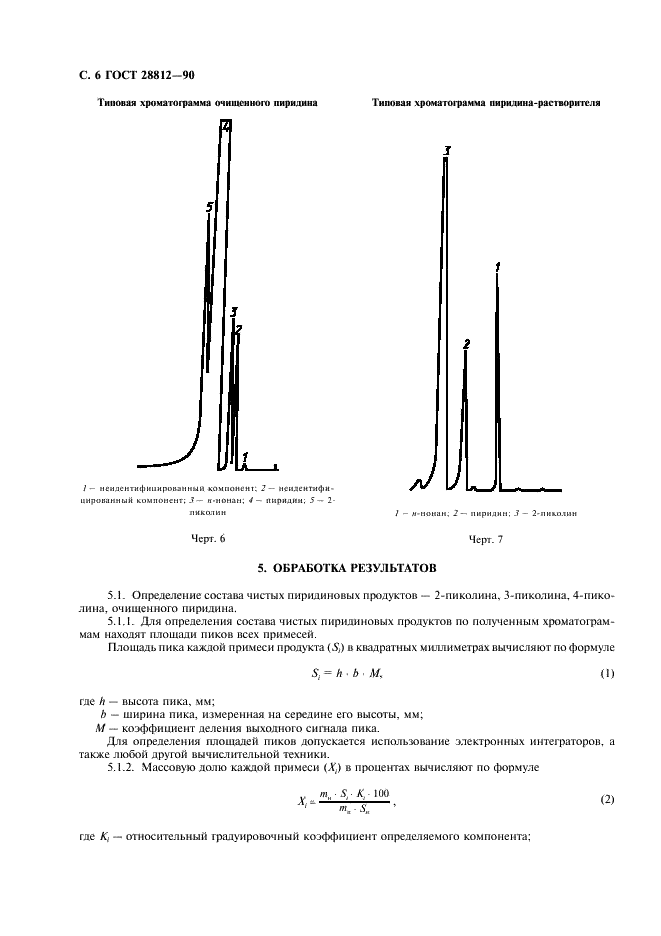 ГОСТ 28812-90 Продукты пиридиновые коксохимические. Газохроматографический метод определения компонентного состава (фото 7 из 11)