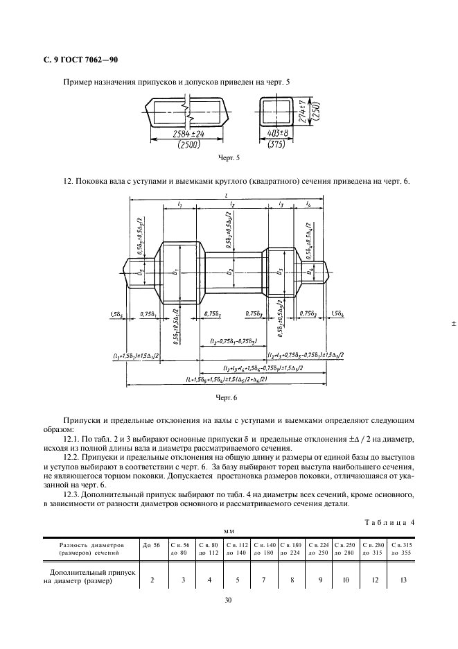 ГОСТ 7062-90 Поковки из углеродистой и легированной стали, изготовляемые ковкой на прессах. Припуски и допуски (фото 11 из 31)