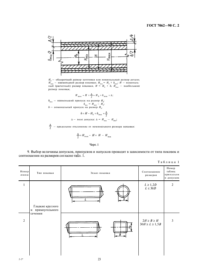 ГОСТ 7062-90 Поковки из углеродистой и легированной стали, изготовляемые ковкой на прессах. Припуски и допуски (фото 4 из 31)