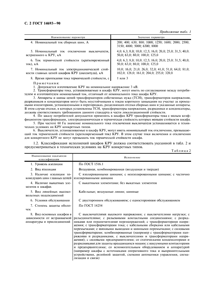 ГОСТ 14693-90 Устройства комплектные распределительные негерметизированные в металлической оболочке на напряжение до 10 кВ. Общие технические условия (фото 3 из 27)