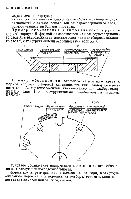 ГОСТ 24747-90 Инструмент алмазный и эльборовый. Обозначения форм и размеров (фото 11 из 17)