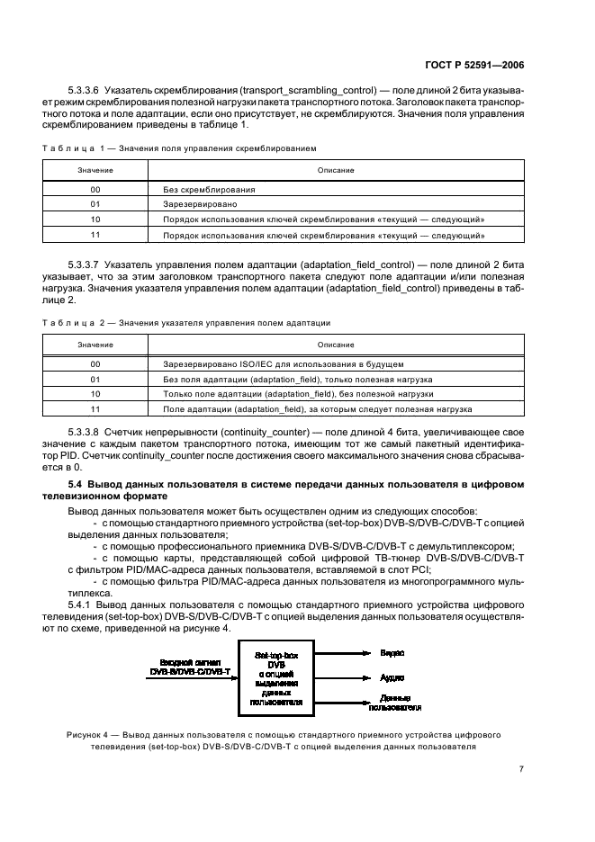 ГОСТ Р 52591-2006 Система передачи данных пользователя в цифровом телевизионном формате. Основные параметры (фото 11 из 15)