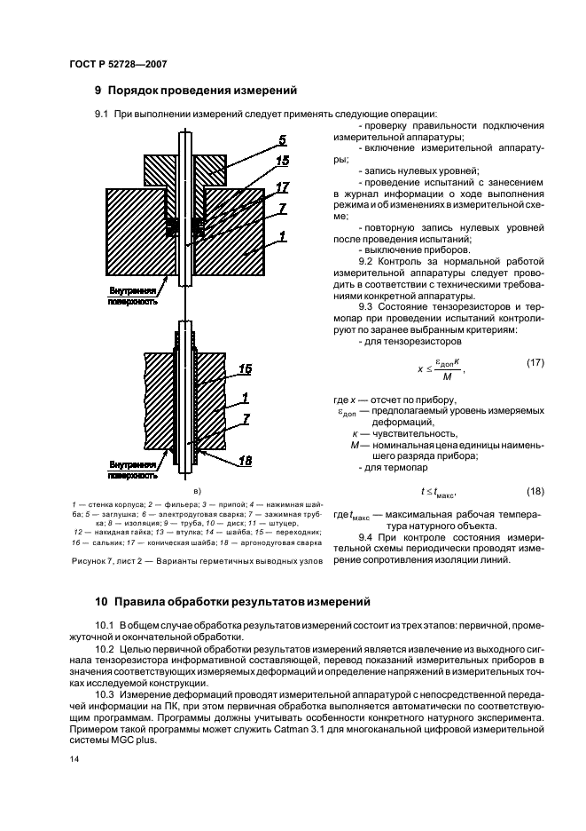 ГОСТ Р 52728-2007 Метод натурной тензотермометрии. Общие требования (фото 18 из 20)