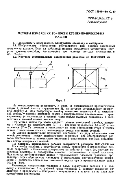 ГОСТ 15961-89 Машины кузнечно-прессовые. Общие требования к условиям и методам измерения точности (фото 6 из 19)