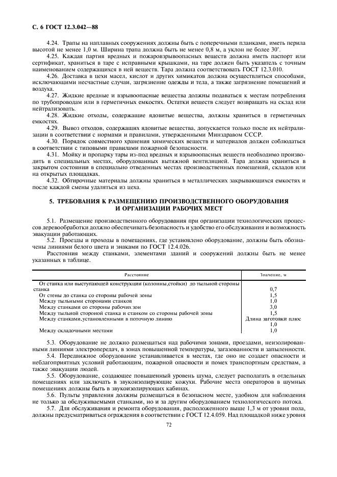 ГОСТ 12.3.042-88 Система стандартов безопасности труда. Деревообрабатывающее производство. Общие требования безопасности (фото 6 из 9)