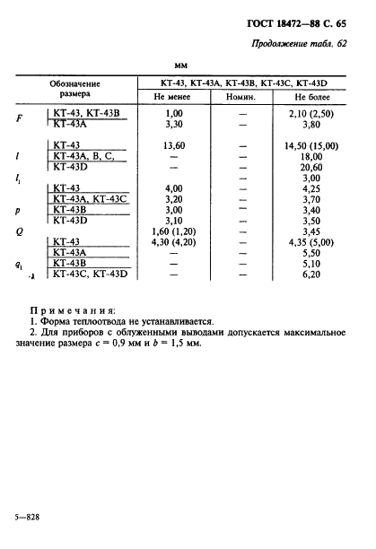 ГОСТ 18472-88 Приборы полупроводниковые. Основные размеры (фото 66 из 105)