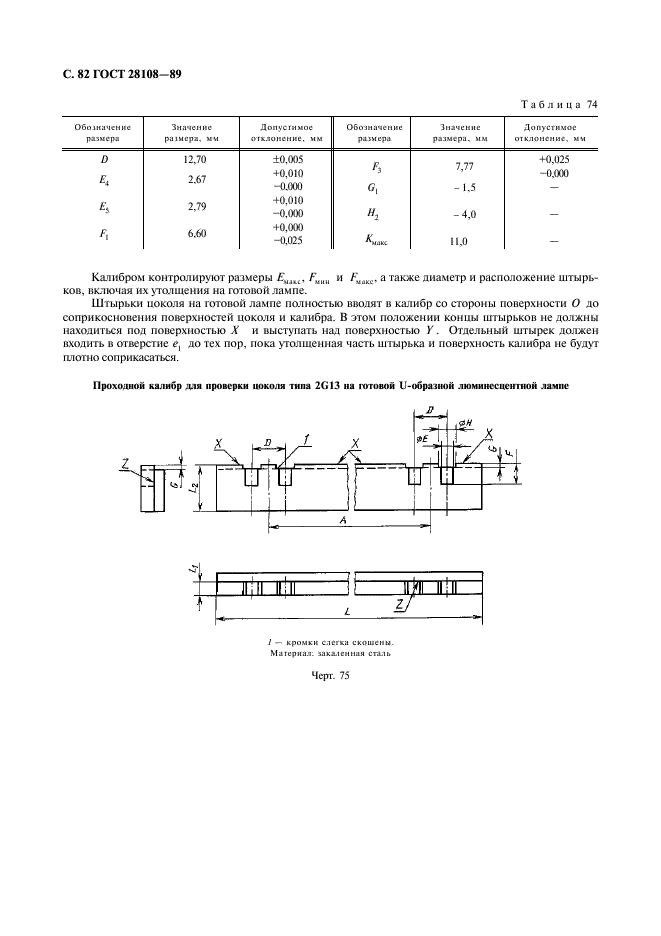ГОСТ 28108-89 Цоколи для источников света. Типы, основные и присоединительные размеры, калибры (фото 83 из 108)