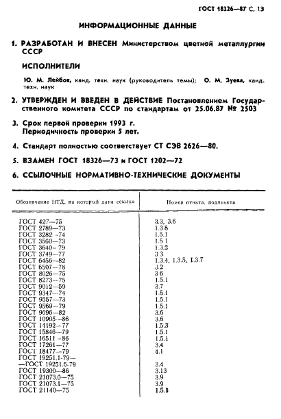 ГОСТ 18326-87 Листы из низколегированных сплавов цинка для одноступенчатого и многоступенчатого травления. Технические условия (фото 15 из 18)
