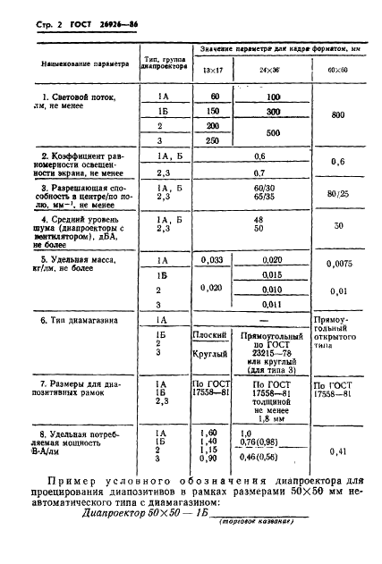 ГОСТ 26926-86 Диапроекторы любительские. Общие технические условия (фото 3 из 30)