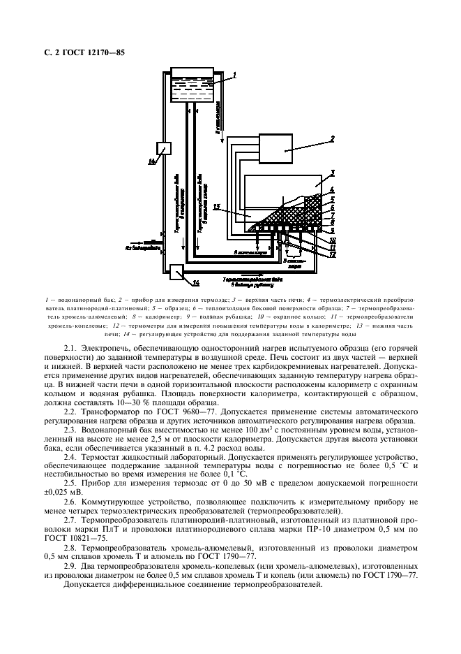 ГОСТ 12170-85 Огнеупоры. Стационарный метод измерения теплопроводности (фото 3 из 7)