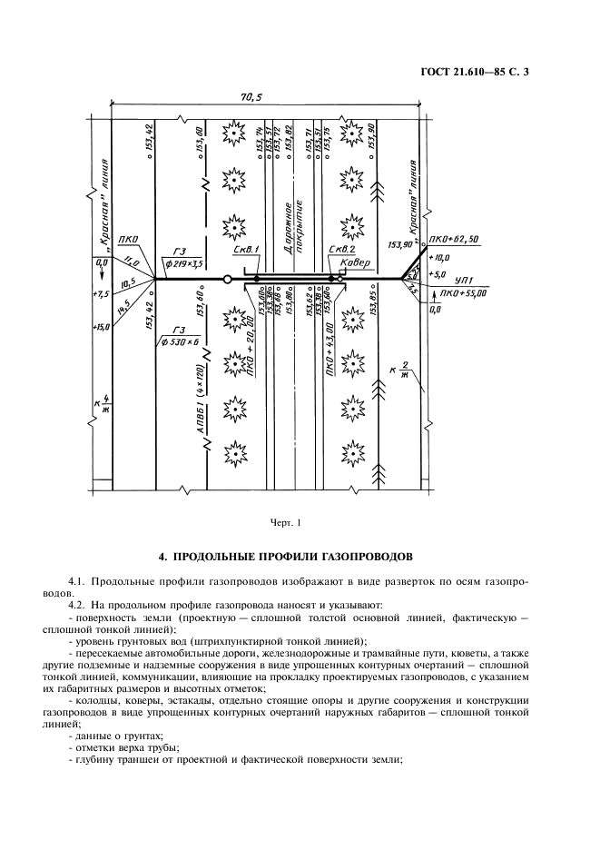 ГОСТ 21.610-85 Система проектной документации для строительства. Газоснабжение. Наружные газопроводы. Рабочие чертежи (фото 5 из 8)