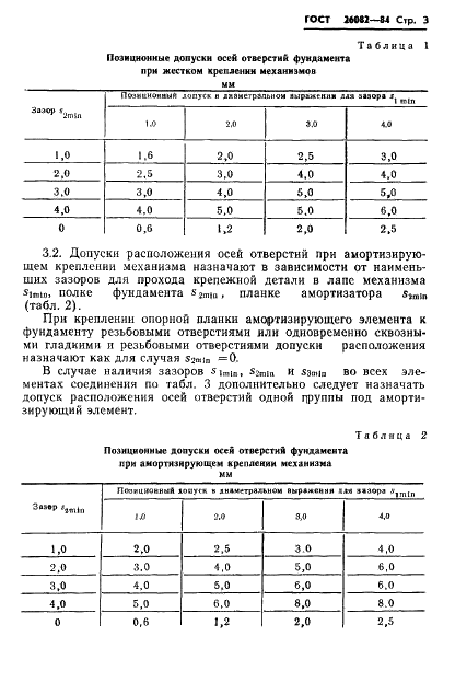 ГОСТ 26082-84 Механизмы и фундаменты судовые. Допуски присоединительных размеров (фото 4 из 15)