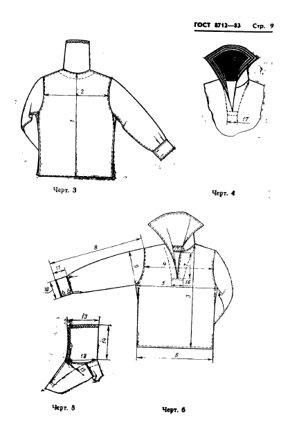 ГОСТ 8712-83 Рубашки форменные из суконных и хлопчатобумажных тканей. Технические условия (фото 11 из 28)