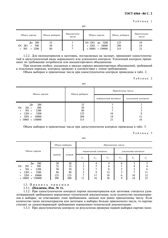 ГОСТ 6564-84 Пиломатериалы и заготовки. Правила приемки, методы контроля, маркировка и транспортирование (фото 3 из 8)