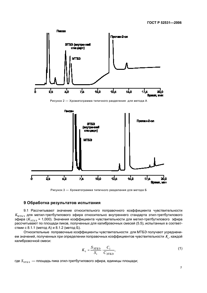 ГОСТ Р 52531-2006 Дистилляты нефтяные. Хроматографический метод определения метил-третбутилового эфира (фото 9 из 12)