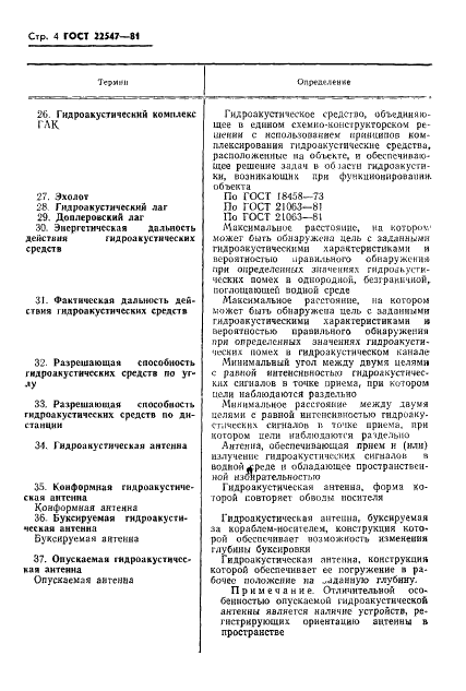 ГОСТ 22547-81 Средства гидроакустические. Термины и определения (фото 5 из 17)