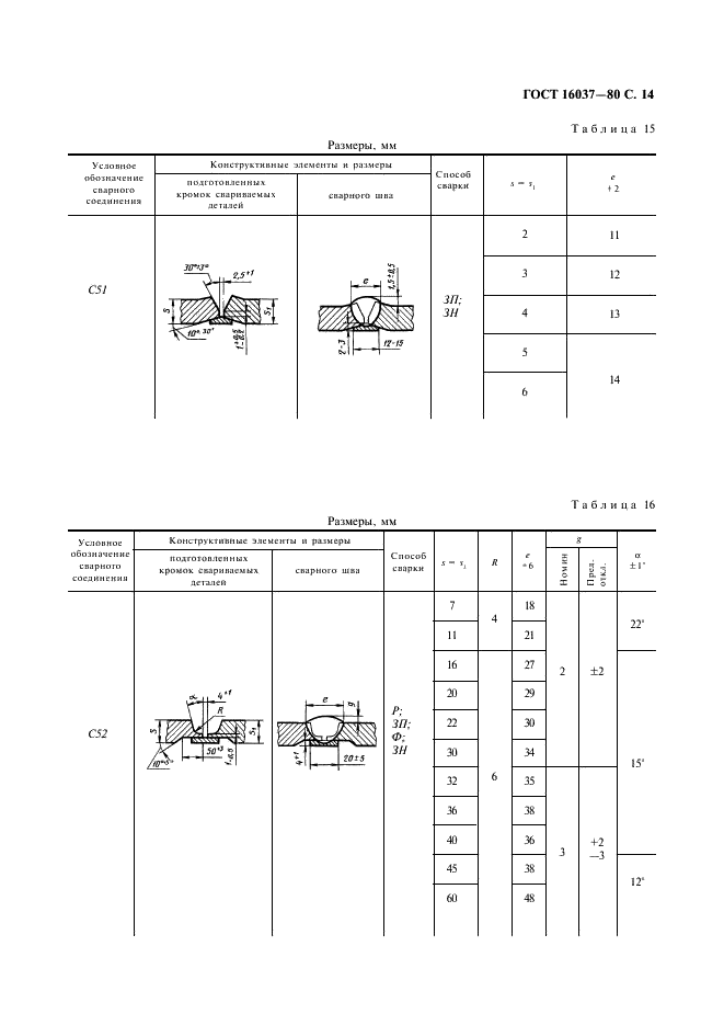 ГОСТ 16037-80 Соединения сварные стальных трубопроводов. Основные типы, конструктивные элементы и размеры (фото 15 из 24)