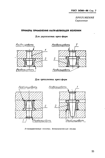 ГОСТ 24268-80 Колонки направляющие съемных пресс-форм для изготовления резинотехнических изделий. Конструкция и размеры (фото 7 из 7)