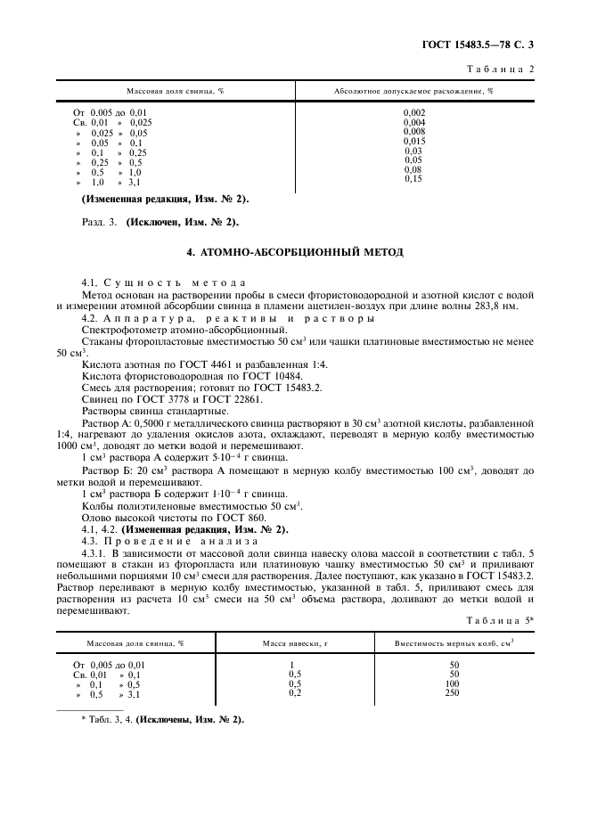 ГОСТ 15483.5-78 Олово. Методы определения свинца (фото 4 из 7)