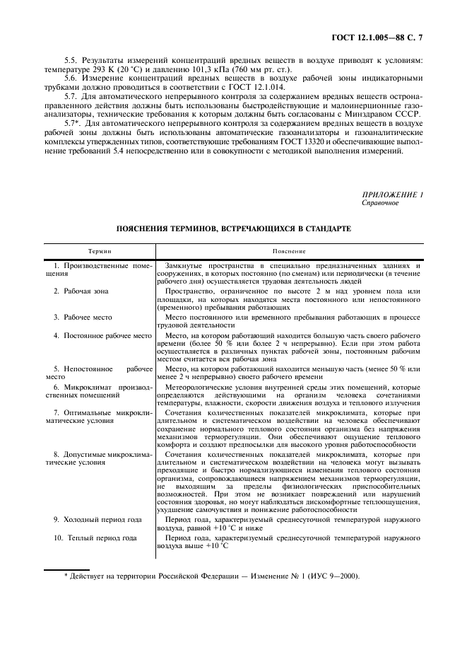ГОСТ 12.1.005-88 Система стандартов безопасности труда. Общие санитарно-гигиенические требования к воздуху рабочей зоны (фото 8 из 49)