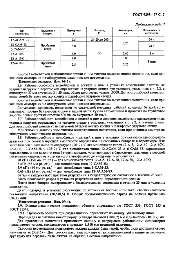 ГОСТ 9298-77 Моноблоки эбонитовые аккумуляторные авиационные. Технические условия (фото 8 из 19)
