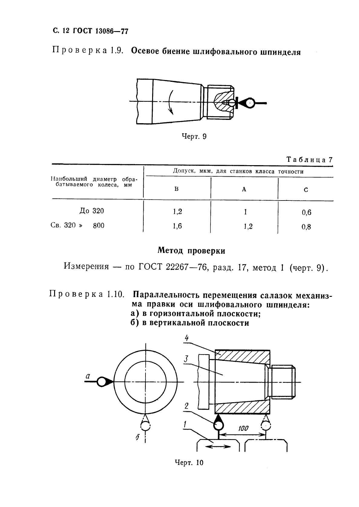 ГОСТ 13086-77 Станки зубошлифовальные с червячным кругом для цилиндрических колес. Нормы точности (фото 13 из 23)