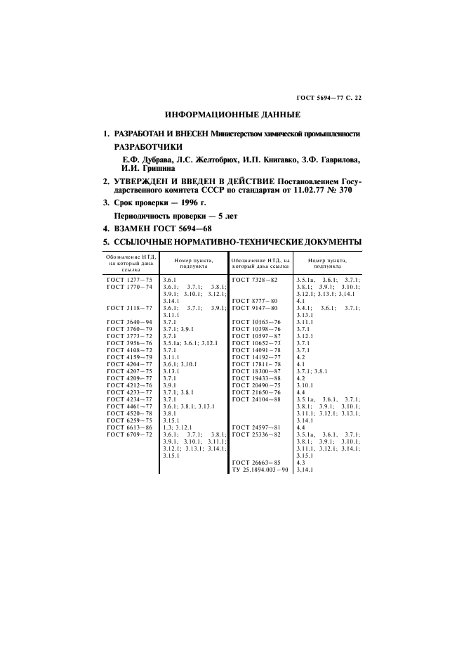 ГОСТ 5694-77 Барий сернокислый для баритования бумаг. Технические условия (фото 23 из 24)