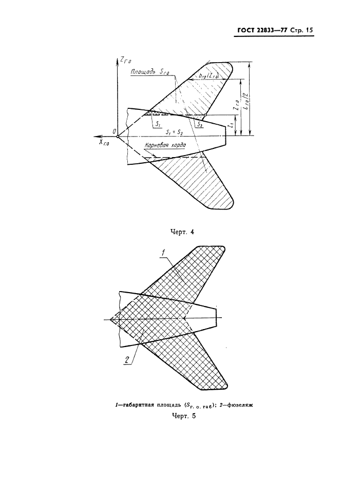 ГОСТ 22833-77 Характеристики самолета геометрические. Термины, определения и буквенные обозначения (фото 17 из 24)