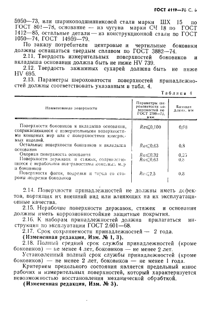 ГОСТ 4119-76 Наборы принадлежностей к плоскопараллельным концевым мерам длины. Технические условия (фото 7 из 13)