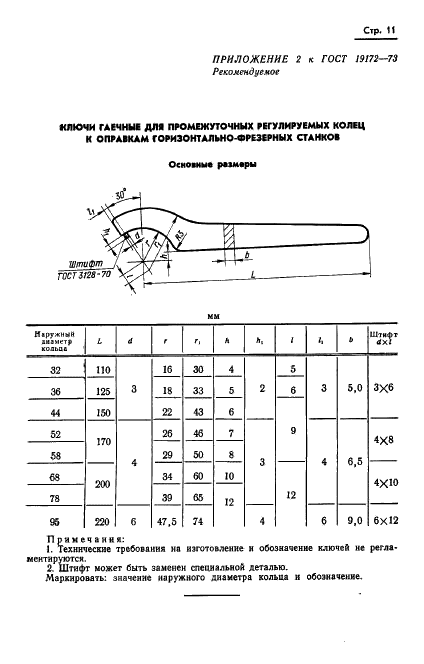 ГОСТ 19172-73 Кольца промежуточные регулируемые к оправкам горизонтально-фрезерных станков. Конструкция и размеры (фото 13 из 18)