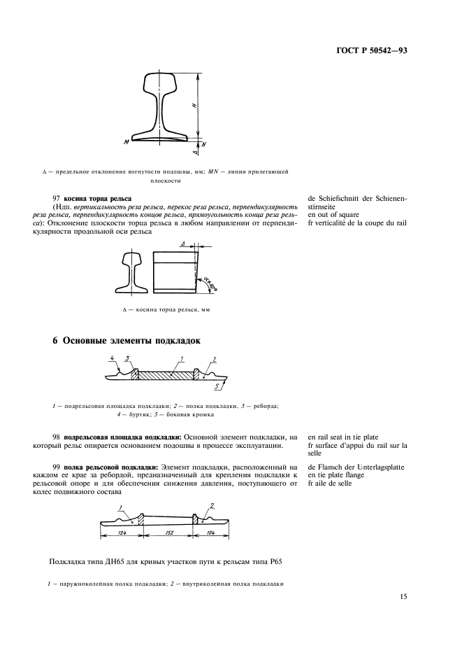ГОСТ Р 50542-93 Изделия из черных металлов для верхнего строения рельсовых путей. Термины и определения (фото 17 из 36)