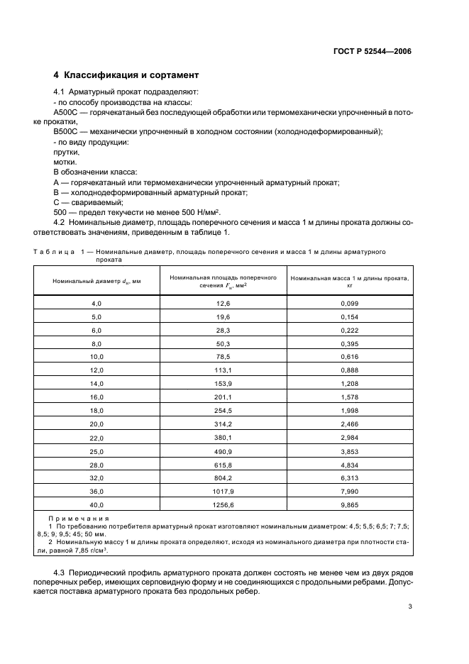 ГОСТ Р 52544-2006 Прокат арматурный свариваемый периодического профиля классов А500С и В500С для армирования железобетонных конструкций. Технические условия (фото 6 из 23)