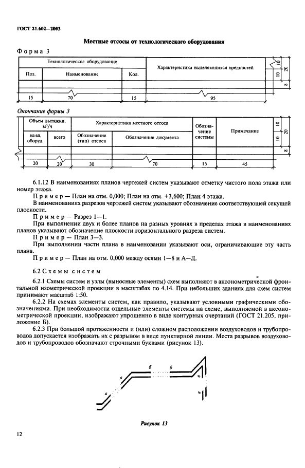 ГОСТ 21.602-2003 Система проектной документации для строительства. Правила выполнения рабочей документации отопления, вентиляции и кондиционирования (фото 15 из 38)
