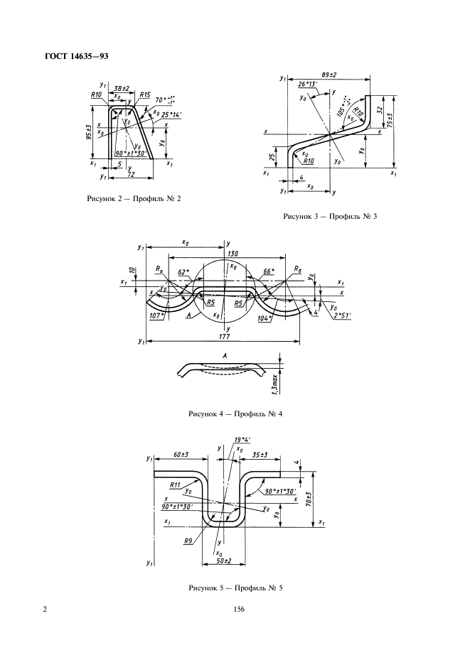 ГОСТ 14635-93 Профили стальные гнутые специальные для вагоностроения. Сортамент (фото 4 из 9)