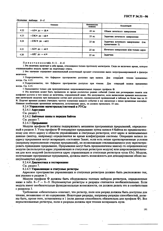 ГОСТ Р 34.31-96 Информационная технология. Микропроцессорные системы. Интерфейс Фьючебас +. Спецификации физического уровня (фото 188 из 197)