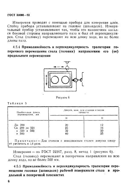 ГОСТ 30098-93 Станки электроэрозионные копировально-прошивочные. Основные размеры. Нормы точности (фото 9 из 14)