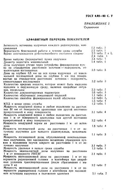 ГОСТ 4.92-93 Система показателей качества продукции. Радиационная техника. Номенклатура показателей (фото 9 из 10)