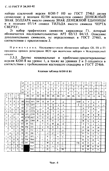 ГОСТ Р 34.303-92 Информационная технология. Наборы 8-битных кодированных символов. 8-битный код обмена и обработки информации (фото 14 из 24)