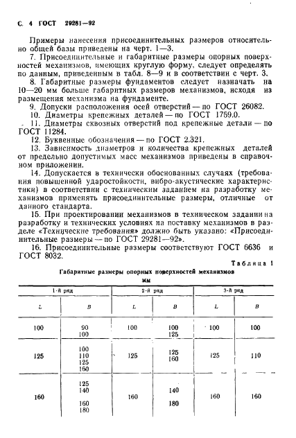 ГОСТ 29281-92 Механизмы и фундаменты судовые. Присоединительные размеры (фото 5 из 18)