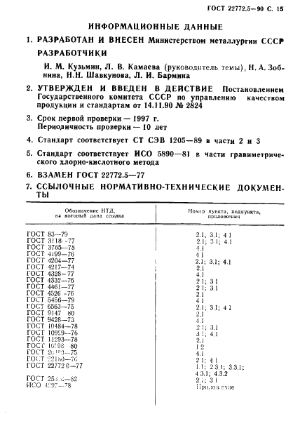ГОСТ 22772.5-90 Руды марганцевые, концентраты и агломераты. Методы определения двуокиси кремния (фото 16 из 17)