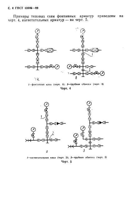 ГОСТ 13846-89 Арматура фонтанная и нагнетательная. Типовые схемы, основные параметры и технические требования к конструкции (фото 5 из 14)