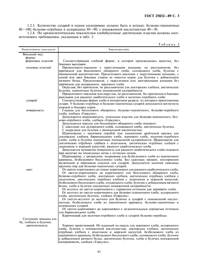 ГОСТ 25832-89 Изделия хлебобулочные диетические. Технические условия (фото 3 из 14)