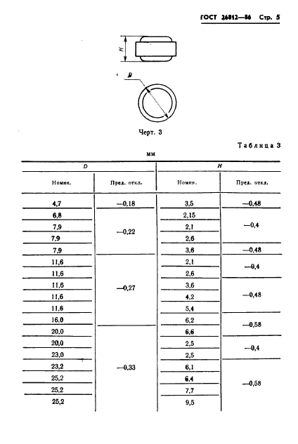 ГОСТ 26812-86 Источники тока химические. Первичные элементы и аккумуляторы. Основные размеры (фото 6 из 7)