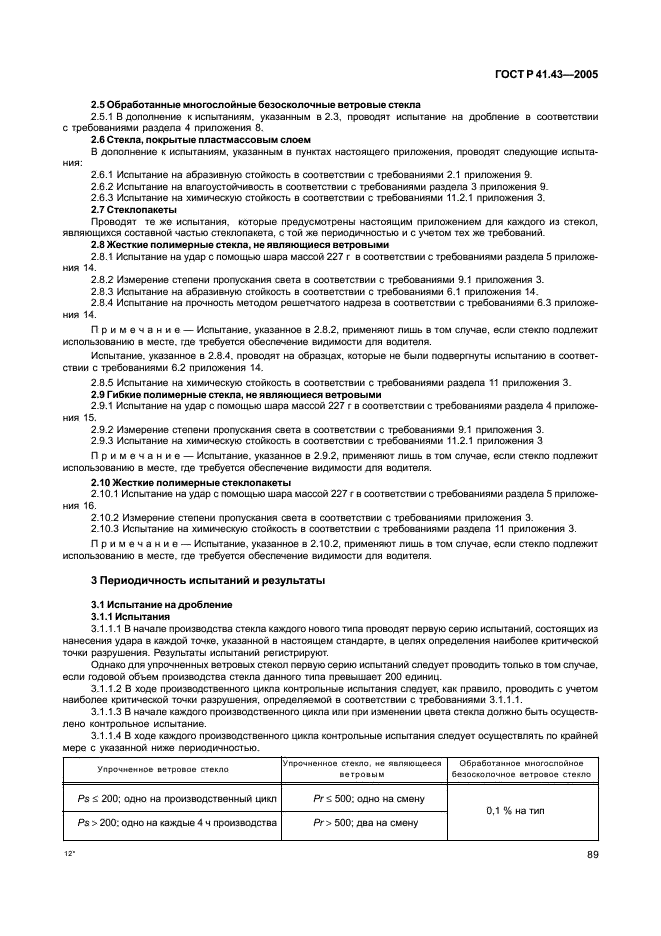 ГОСТ Р 41.43-2005 Единообразные предписания, касающиеся безопасных материалов для остекления и их установки на транспортных средствах (фото 92 из 98)